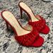 Jessica Simpson Shoes | Jessica Simpson Red Beaded Slip On Mule | Color: Red | Size: 7.5