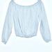 Brandy Melville Tops | J. Galt Brandy Melville Off The Shoulder Blue And White Striped Crop Top | Color: Blue/White | Size: One Size