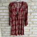 American Eagle Outfitters Dresses | American Eagle Outfitters Boho Tie Front Floral Dress, Size S. | Color: Cream/Red | Size: S