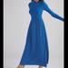 Anthropologie Dresses | Anthropologie Thea Twofer Sweater Dress Blue Sweater Top Pleated Skirt Small | Color: Blue | Size: S