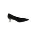 Ellen Tracy Heels: Pumps Kitten Heel Classic Black Print Shoes - Women's Size 6 1/2 - Pointed Toe