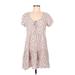 Sky and Sparrow Casual Dress - Popover: Pink Hearts Dresses - Women's Size Medium