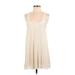 Alice + Olivia Casual Dress - A-Line Scoop Neck Sleeveless: Ivory Solid Dresses - Women's Size Small