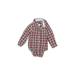 Carter's Long Sleeve Onesie: Red Plaid Bottoms - Size 18 Month