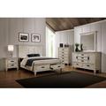 Alma Franco 4-piece California King Storage Bedroom Set Antique White Wood in Brown/White | 57 H x 83.75 D in | Wayfair Retsaoc 205330KE-S4