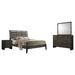 Alma Serenity 4-piece Twin Sleigh Bedroom Set Mod Gray Wood in Brown/Gray | 50.5 H x 64.25 D in | Wayfair Retsaoc 215841Q-S4