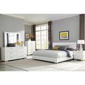 Alma Felicity 6-piece Queen Bedroom Set w/ LED Headboard Glossy White Wood in Brown/White | 48.5 H x 75.5 D in | Wayfair Retsaoc 203500KW-S6