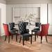 Contemporary Velvet PU Tufted Upholstered Dining Chair Set of 6