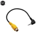 2.5MM Jack Stereo Male Plug To RCA Female Adapter Cable For GPS AV-In Converter Video Black Cable