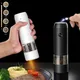 Electric Automatic Salt and Pepper Grinder Set Rechargeable With USB Gravity Spice Mill Adjustable