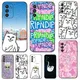 R-RIP-Coque de téléphone portable pour Samsung Galaxy Coque souple Coque noire Finger Cat IPS