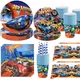 Hot Wheels Birthday Party Decorations Latex Balloons Baby Shower Gift Bag Cup Plate Straw Kids