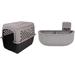 Tucker Murphy Pet™ Vari Dog Kennel 36", Taupe & Black, Portable Dog Crate For Pets 50-70Lbs & Double Diner Kennel Bowl, Gray | Wayfair
