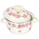 16cm Multi-use Creative Enamel Cookware Deep Pot Stockpot With Lid Soup Pot Small Pots For Cooking