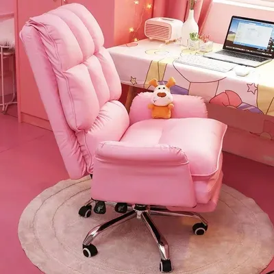 2024 New gaming chair pink office computer chair comfortable soft gamer chair PU Leather chair