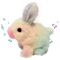 Jouet en Peluche Bunny Chant Sensoriel Jouet Musical Électrique Interactif Doux Développement