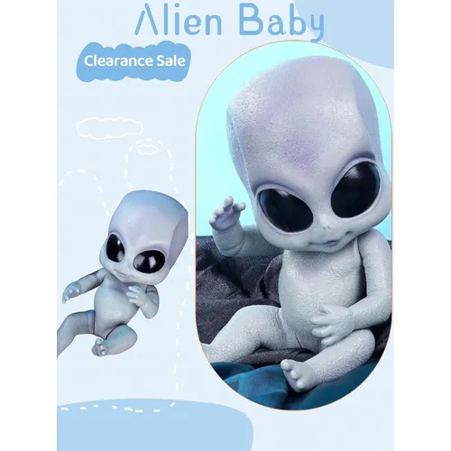 1 pc 13 inch handgemachte lebensechte bebe Alien lebensechte wieder geborene Baby puppe für Kinder