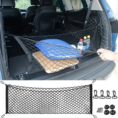 5 Größe Kofferraum Kofferraum Netz Mesh elastisches Nylon hinten hinten Fracht Kofferraum Lagerung