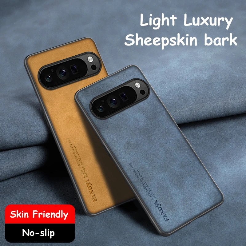 PU-Lederhülle für Google Pixel 10 9A XL 9 8 7 Pro 8A 7A 6A 6 – Weiche, matte, stoßfeste, authentische Anti-Fingerabdruck-Schutzhülle Image