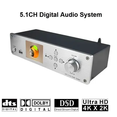 DTS Dolby Digital 5.1 Decoder Digital-Analog-Audio-Konverter HDMI2.0-Schalter SPDIF Koaxial Bluetooth5.0 ARC PC-USB-Laufwerk Eingang Image