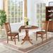 "42"" Dual Drop Leaf Table With 2 San Remo Side Chairs - 3 Piece Set - Whitewood K42-42DP-C10P"