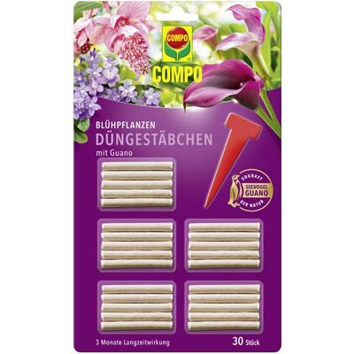 Blühpflanzen Düngestäbchen mit Guano (30 Stäbchen) - Compo