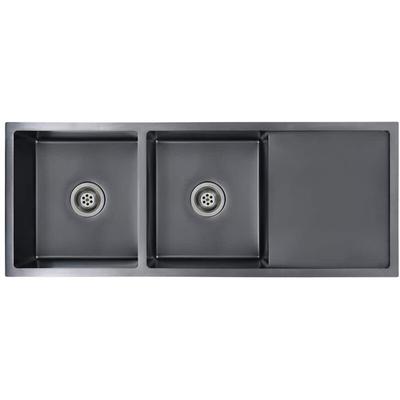 Handgefertigte Küchenspüle Schwarz Edelstahl Vidaxl 156368 Image