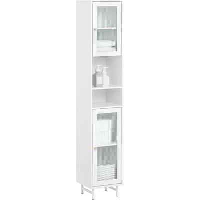 BZR118-W Hochschrank Badezimmer Schrank Badschrank schmal Badregal Badezimmerschrank Image