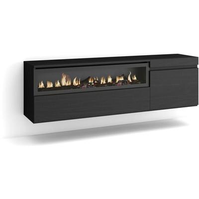 Skraut Home - TV-Schrank, Lowboard, für Wohnzimmer und Esszimmer, 150x45x35cm, Für TV-Geräte bis zu Image
