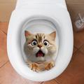 3D Cartoon Lebendige Katze Toilette Aufkleber Niedlichen Tier Hund Eichhörnchen Aufkleber für WC Badezimmer Dekoration Wasserdicht Sticekr