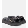 Maiti Leather Flat Sandals