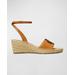 Ines Leather Double T Espadrilles