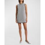 Tweed Canvas Sleeveless Mini Dress