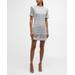 Sinclair Metallic Mesh Mini Shift Dress