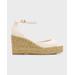 Nudista Leather Ankle-strap Wedge Espadrilles