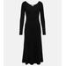 Smooth Silhouettes Wool-blend Midi Dress