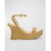 Braida Metallic Jute Wedge Espadrilles