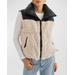 Marina Reversible Faux Leather And Fleece Vest