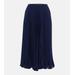 Pleated Georgette Midi Skirt