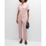 Worker Short-sleeve Jumpsuit