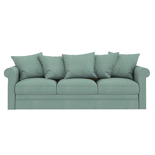100% Baumwolle Bezug 3-Sitzer Sofa Bezug einfarbig Abdeckung Image