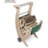 Carrello per legna camino legnaia Telo Verde L50 x P50 x 100H Made in Italy