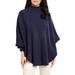 Batwing Sleeve Cable Knit Poncho Sweater