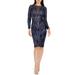 Emery Long Sleeve Sequin Cocktail Dress