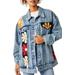 Annie's Flower Bomb Oversize Patchwork Denim Jacket