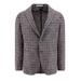 Houndstooth Patterned Single-breasted Blazer