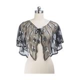 Sequin Mesh Capelet