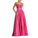 Bow Detail Strapless A-line Gown