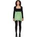 Black & Green Balloon Minidress