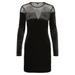 Carola Mixed Media Long Sleeve Dress